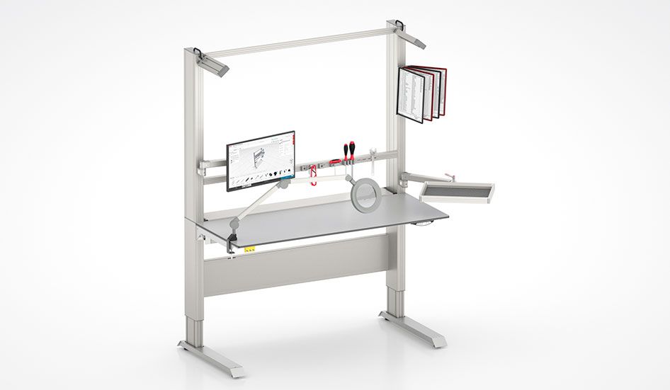 Work bench for use in cleanrooms